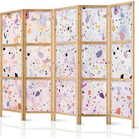 Japanischer paravent artgeist flizelin stoff violett 225x172 cm