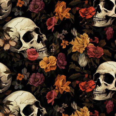 Tela Oxford decorativa para exteriores - Motivo de calavera I DX4046 (1/5)