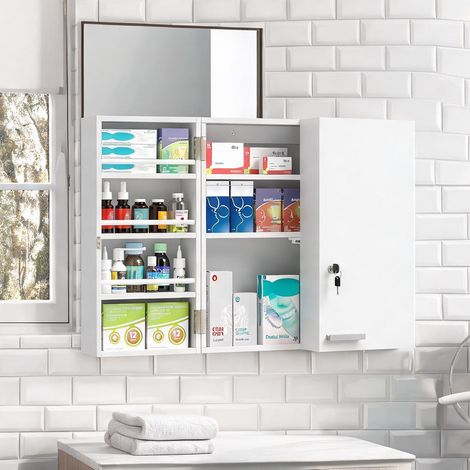 Meuble de salle de bain en mDF métal 53 x 20 x 53 cm (1/5)