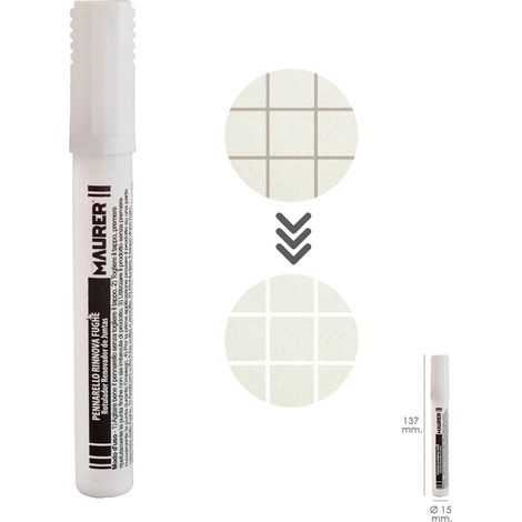 Marqueur/Marqueur Bleach Pour Joints Couleur Blanc (1/2)