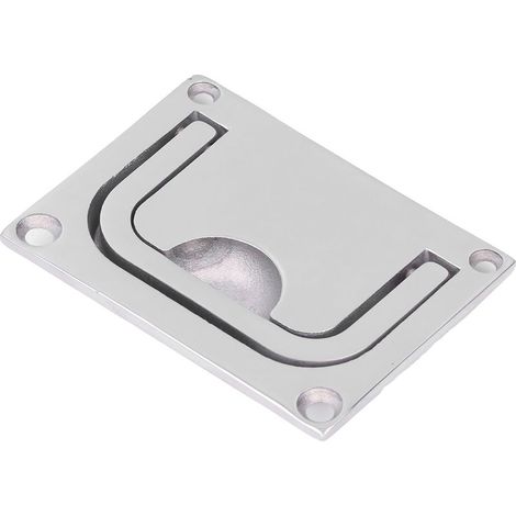 Poignée de trappe de bateau en acier inoxydable 316 pour couvercle de pont de levage affleurant, miroir carré (1/5)