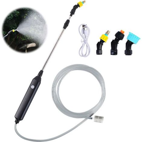 Pulvérisateur de jardin électrique rechargeable – Lance de pulvérisation avec 4 buses et tuyau de 5 m – Pulvérisateur portable pour arrosage et traitement des plantes (1/5)