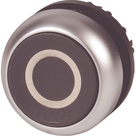 Accionamiento M22-DS-X0, botón negro plano con retorno por resorte