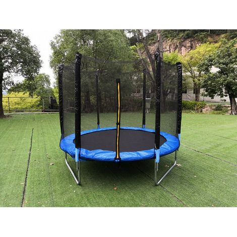 Filet de sécurité de remplacement pour trampoline 12 pieds, enceinte à 8 poteaux, résistant aux intempéries, protection durable pour enfants et adultes. (1/2)