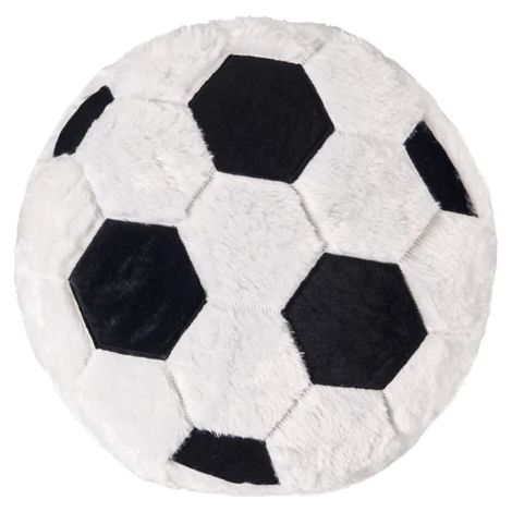 Coussin Ultra Doux Forme Ballon de Basket ou Football, Oreiller de Canapé Moelleux pour Fan de Sport, Compagnon Peluche Hyper Tendre, Décoration Salon (1/2)