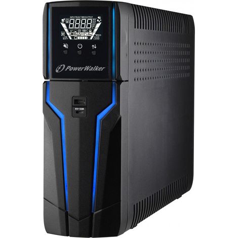 POWERWALKER VI 1000 GXB TYP F 1000VA / 600W Line-Interactive Gaming USV Tower Reine Sinuswelle Ladeg