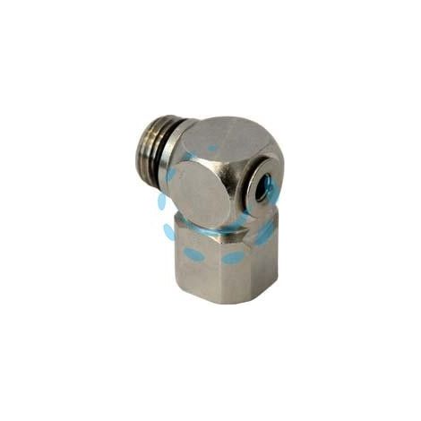 RACCORDO "L" GIREVOLE FILETTATO MASCHIO FEMMINA - attacco girevole 1/4"M 1/4"F art.50/C