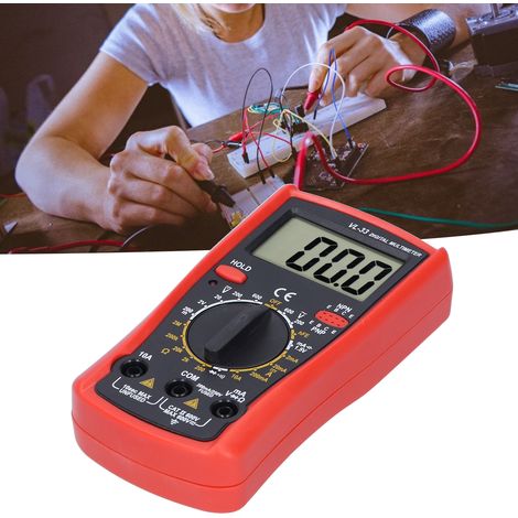 Multimètre numérique électronique LCD, testeur de tension, résistance, courant, avec affichage automatique des polarités (1/5)