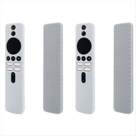 Convient à la pour Xiaomi TV Box 4K 2e Génération, Étui de Protection en Silicone pour Xiaomi Télécommande, Blanc (1/4)