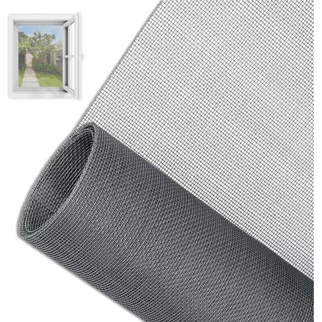 Moustiquaire Fenêtre Coulissante Découpable 120x250 cm - Moustiquaire Fenetre Chat - Moustiquaire pour Fenêtre - Fibre de Verre Gris Sans Perçage pour Portes/Fenêtres, Maison (1/5)