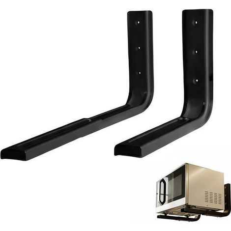 Support mural pour micro-ondes - AVIZAR - Fixation solide - Noir - Capacité 30 kg - Extensible
