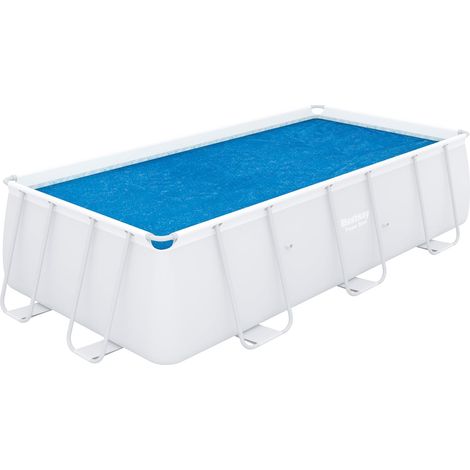 Bâche Solaire 380 x 180 cm pour Piscine Hors Sol rectangulaire 404 x 201 cm ou 412 x 201 cm (1/3)