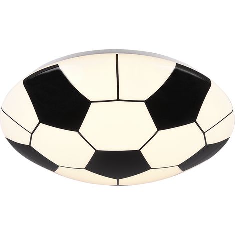 KLOPPI PLAFONIERA LED 12W 1160lm, 3000K DIFFUSORE DECORO PALLONE DA CALCIO D.36CM (1/2)