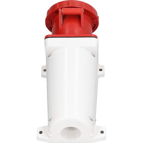 Connecteur industriel étanche 4 broches 63A 380V-415V, prise câble à montage ouvert, boîtier étanche pour installation fixe, IP67, alimentation triphasée (1/5)