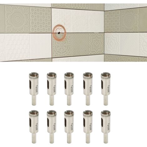 Set mit 10 Lochbohrern, 14 mm, zum Bohren in verschiedene Materialien, einschließlich harter und spröder Materialien. (1/5)
