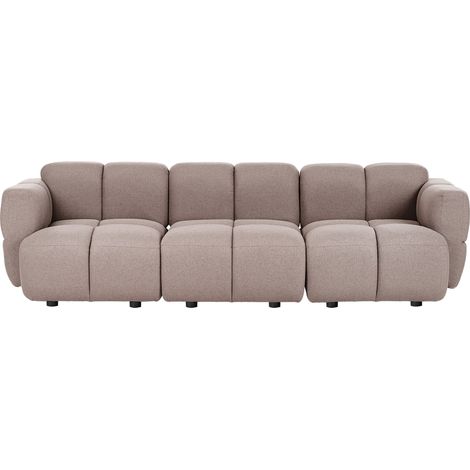 Modulsofa 3-Sitzer MAKSABERG Stoff Taupe (1/5)