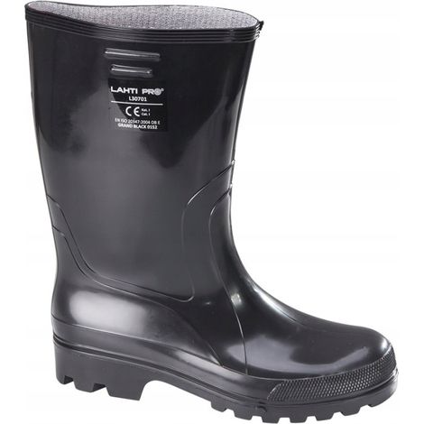 Botas de agua negras para hombre, de caña media-alta, talla 43 LAHTI PRO, 1 unidad. (1/5)
