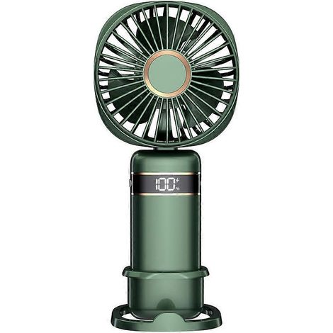 Maison portable ventilateur avec affichage sur support de table à principal à main mini USB rechargeable à C (1/5)
