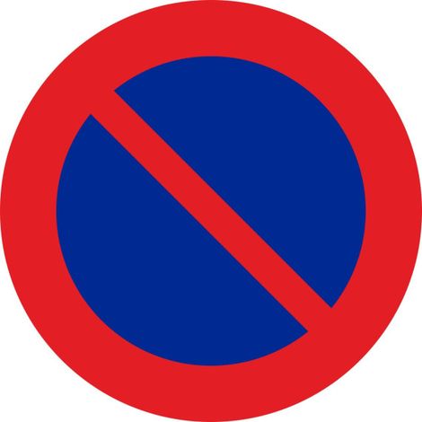 Señal Vial Metálica Prohibido Aparcar / Estacionamiento Prohibido Diámetro 500 mm
