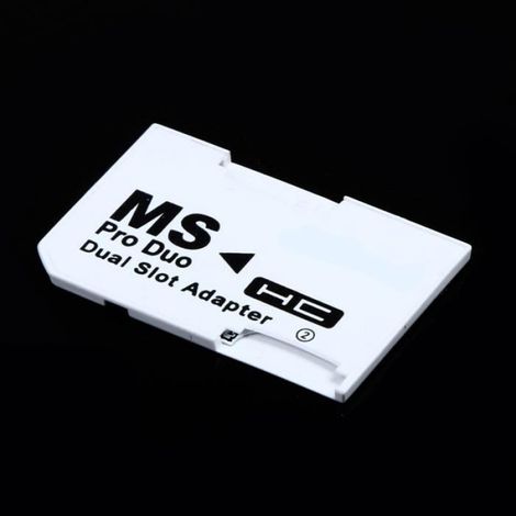 Hub USB Adaptateur de Carte Mémoire 2 Micro SD SDHC Connecteur TF Compatible Stick MS Pro Duo Blanc (1/4)