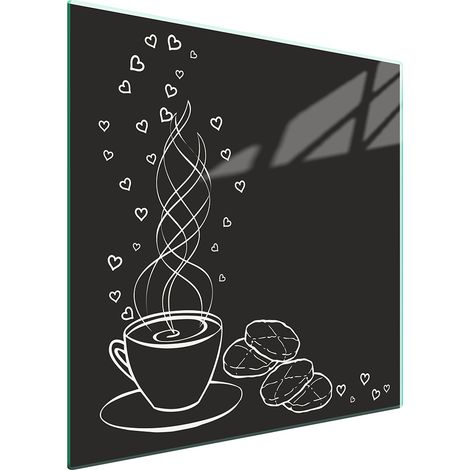 PLAQUE DE PROTECTION EN VERRE POUR CUISINIÈRE 50x52 CAFÉ (1/5)