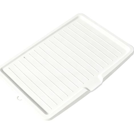 45cm31.5cm Egouttoir Vaisselle, Egoutoire Vaisselle Cuisine (Weiß) Fabriqué Plastique, Adapté à une Utilisation dans L'évier de la Cuisine, il offre un Espace pour Fruits, les Légumes (1/5)
