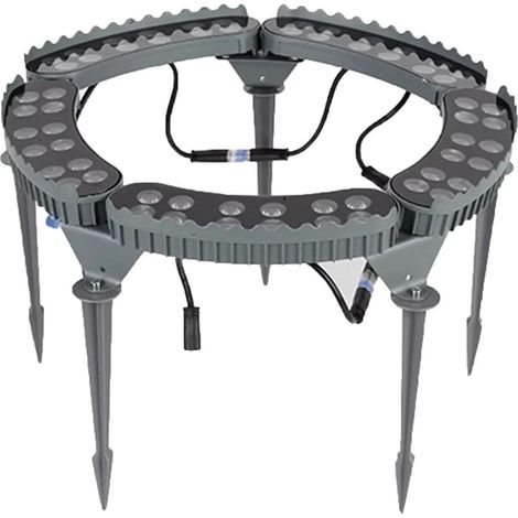 Anneau lumineux Anneau lumineux LED à lumière chaude pour arbre, 24 V CC, 12 W projecteur décoratif pour jardin extérieur, palmiers et fêtes projecteur paysager LED(5 SETS) (1/5)