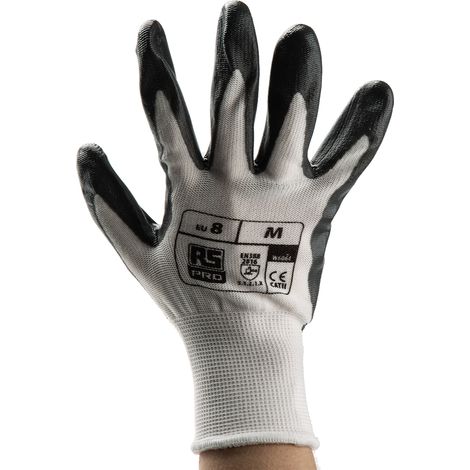 Gants de manutention RS PRO taille 8, M, Résistance abrasion/ déchirure, Blanc ( Prix pour 1 paire ) (1/2)