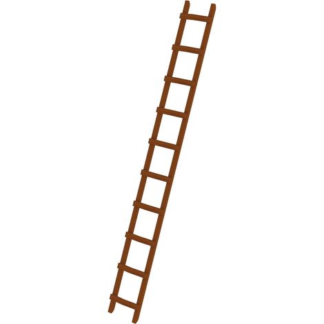 MUNK Dachdecker Auflegeleiter aus Holz 10 Sprossen