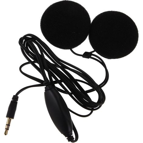 Écouteurs pour Moto Noirs Bruit et Lecture de Musique, Matériaux Plastique et Acier, Microphone Intégré pour Casque de Moto en Conduite (1/5)
