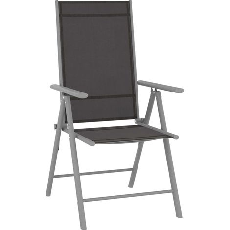 Maison Exclusive - Sedie da Giardino Pieghevoli 2 pz in Textilene Nere