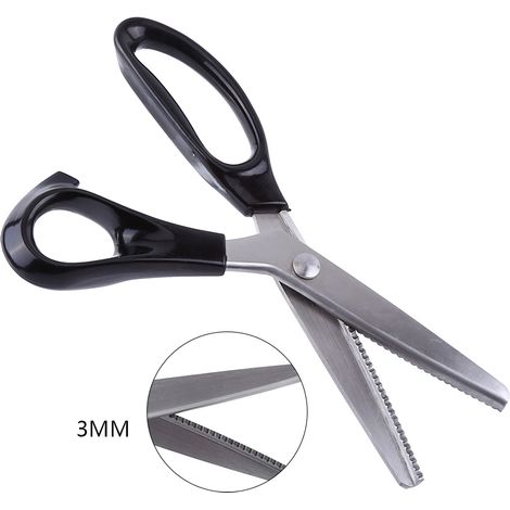 Ciseaux à cranter décoratifs ronds/triangulaires pour tissu 3 5 7mm (1/3)