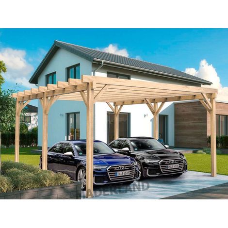 MADERLAND Carport en bois autoportant - modèle NÎMES - 800 x 500 cm (1/3)