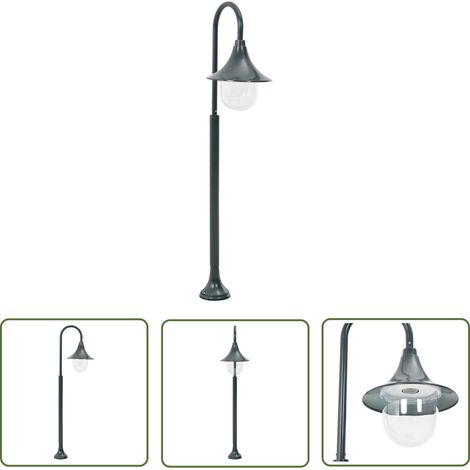 The Living Store Garten-Pollerleuchte E27 120 cm Aluminium Dunkelgrün - Gartendekoration - Gartenlicht - LED-Lampe - Außenstehleuchte - Pollerleuchte (1/5)