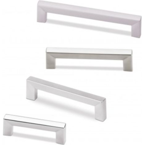 Poignée barre zamak finition aluminium - longueur 146 mm entraxe 128 mm - 7471 - JUAN JOSE VERGES/ACDE (1/4)