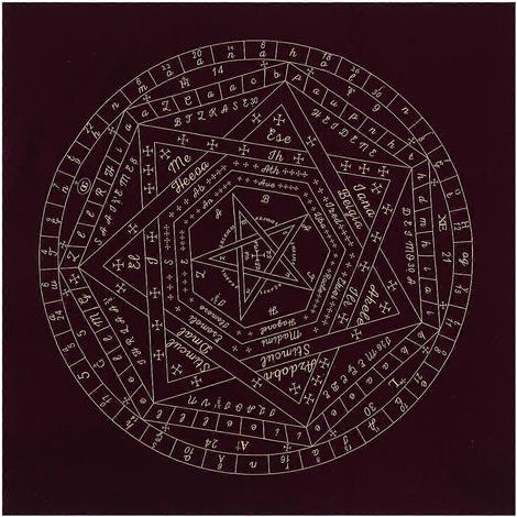 Zarte Tarot-Tischdecke, kreative Schreibtischdecke für Tarot-Legungen (1 Stück) – 60,00 x 60,00 x 0,10 cm – Lila (1/4)