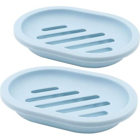 Juego de 2 jaboneras, soporte para jabón, fácil de limpiar, fácil de secar (1/5)
