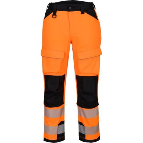 Pantalón de trabajo en altura Hv Pw3 - Talla 48 - Naranja/negro - Portwest