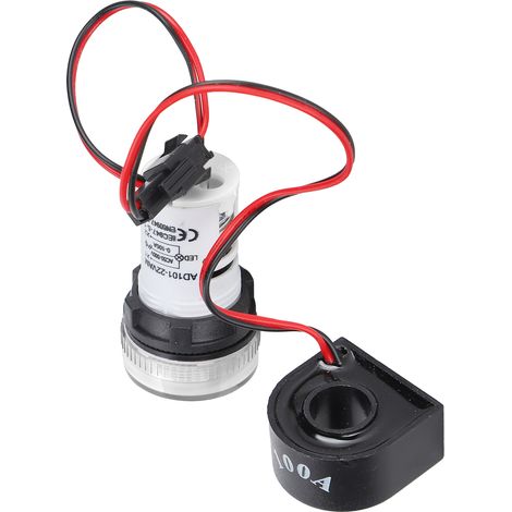 Indicateur de Signal Universel Lampe Ronde 2 Affichages 60‑500V AC Blanc AD101‑22VAM (1/5)