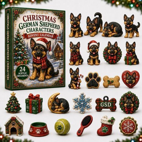 Adventskalender 2026 mit Schäfer in Weihnachtsmütze – 2D-Überraschungsbox