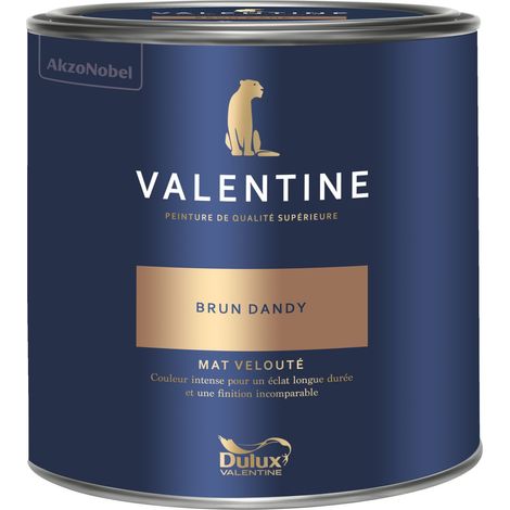 [PROMO] Dulux Valentine Peinture intérieure de haute qualité - Valentine - Couleur intense & pouvoir couvrant élevé - Mat Velouté Brun Dandy 2 L (1/5)