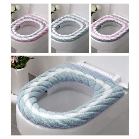 Pack Toilet Seat Cover Soft Warm Bathroom Cushion Washable