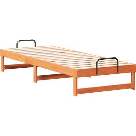 Lit adulte,Cadre de lit avec poignées de transport Marron CFW7910464 (1/5)