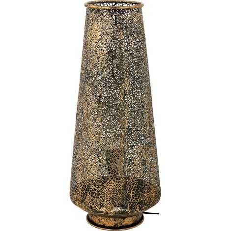 Lámpara mesa de metal dorada 24.5x24.5x57.5