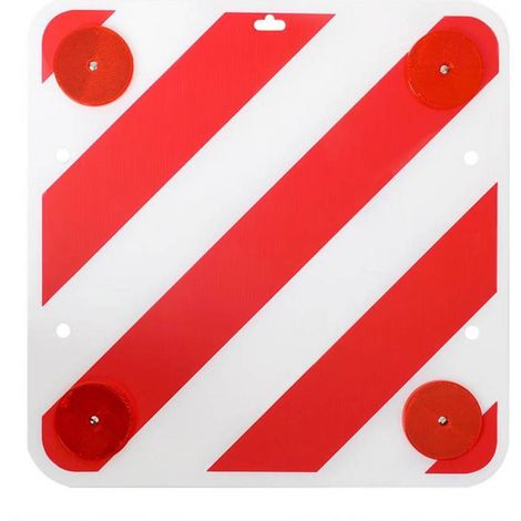 ProPlus Pannello di avvertimento posteriore in plastica con riflettori 50x50 cm (1/5)