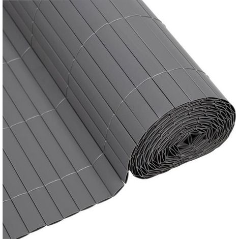 Nature – Canisse PVC gris 19x36 cm – Densité 1600 g/m² – Occultation 4/5 – Traitement anti-UV pour jardin et balcon (1/4)