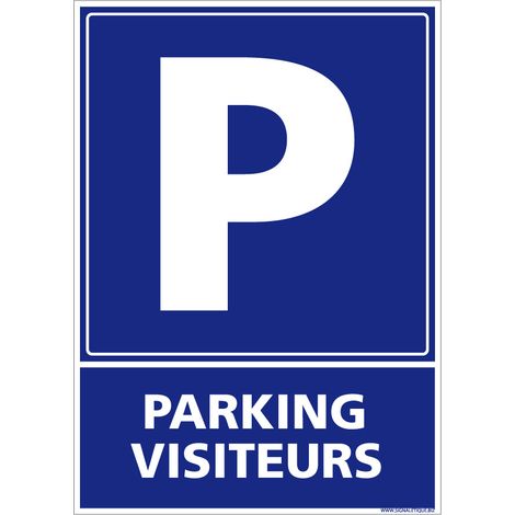 Autocollants de Signalisation Souple – Panneaux de Signalisation Autocollants – Plusieurs tailles au choix – Signalisation Française - Parking visiteurs - 150 x 210 mm