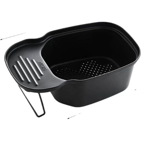 Kitchen Sink Drain Basket, Multi-Purpose Corner Sink Drain Basket, Waste Bin, Stainless Steel Drain Basket (Black) YMYNY (1/4)