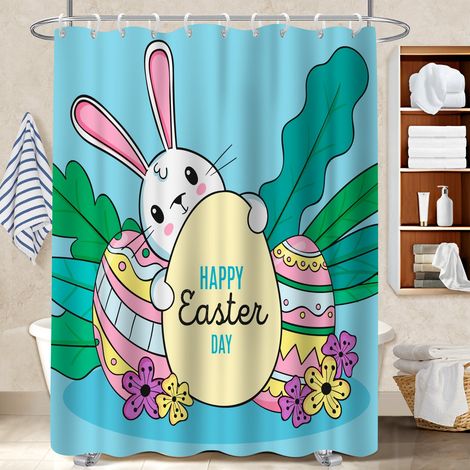 Rideau de douche 180x180 léger housse de baignoire pour idéal location saisonnière (1/5)