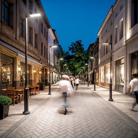Lampione LED Solare 13800 lm 170 lm/W Sinaí con MPPT e Sensore di Movimento 4000K Bianco Naturale